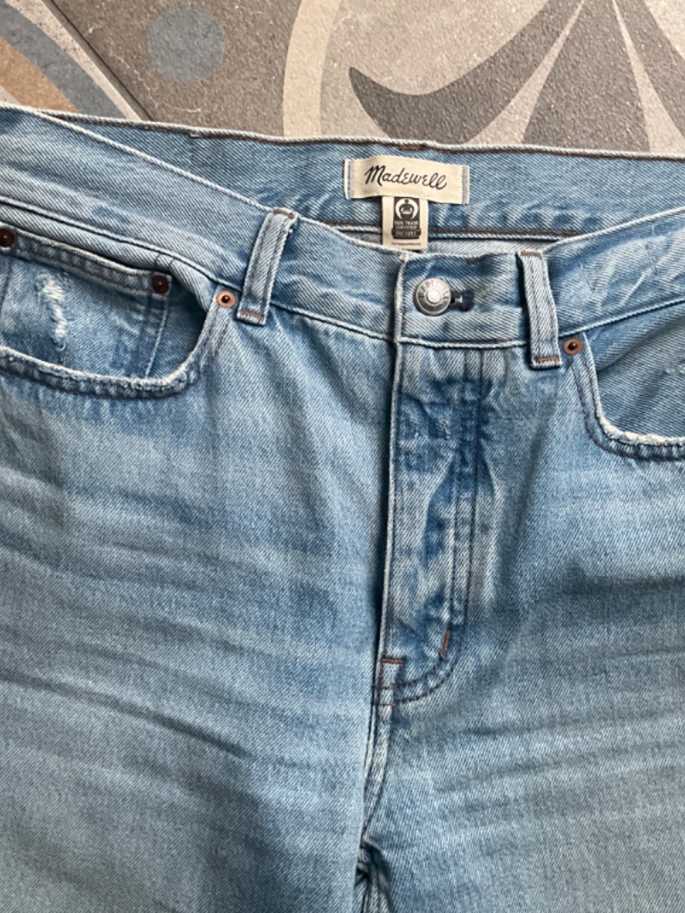 Madewell Low-Slung Baggy Jeans Hallstead Wash Size 26 - Picture 8 of 12
